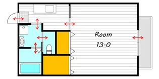 ドムスフローラB棟【2階】の間取り