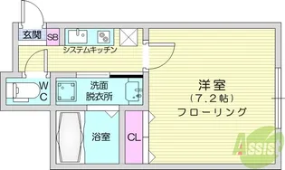 城壁のカメリア2【1階】の間取り