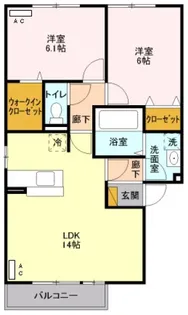 神奈川県南足柄市竹松【アパート】の間取り