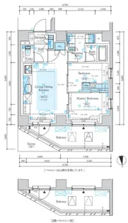 サンウッドフラッツ新宿四谷三丁目【3階】の間取り