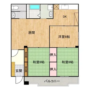 3LDKの間取り画像