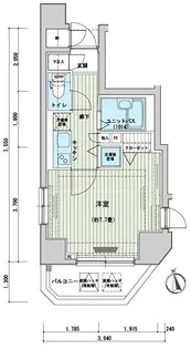メインステージ大手町【8階】の間取り