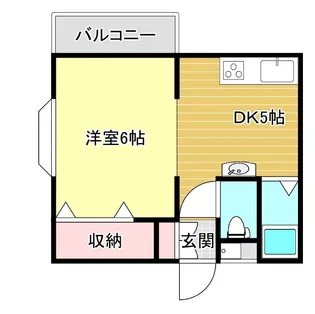 コーポ小野【1階】の間取り