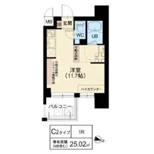 大阪府大阪市東住吉区北田辺1【マンション】の間取り