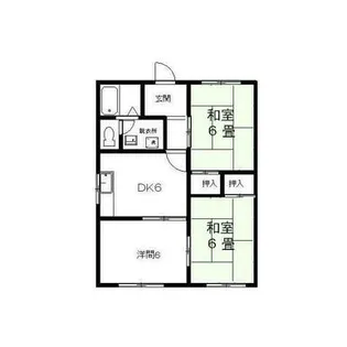 パークハイツA【1階】の間取り