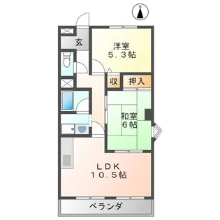 OAK CITY N-W【1階】の間取り