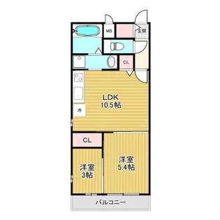 アビタ星が丘【1階】の間取り