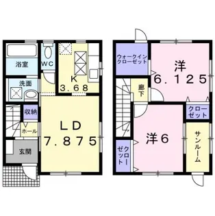 グランディールM・E A【1階】の間取り