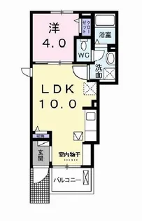 クレールソワン【1階】の間取り