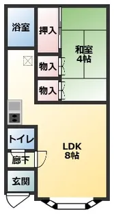ブロードハイツII【1階】の間取り