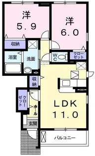 兵庫県神戸市西区玉津町出合【アパート】の間取り