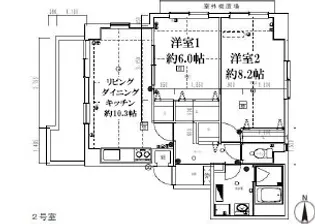 グランコールス東北沢【2階】の間取り