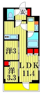 パークアクシス市川【9階】の間取り