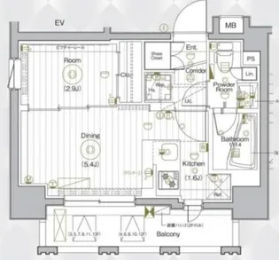 東京都台東区根岸3【マンション】の間取り