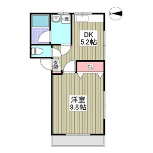 サニーハイツK【2階】の間取り