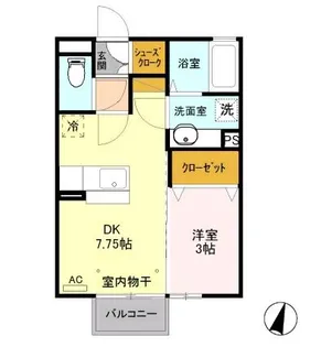 メディアスヴィル 弐番館【2階】の間取り