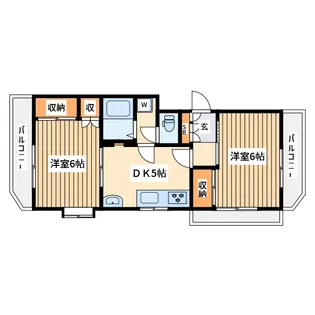 2DKの間取り画像