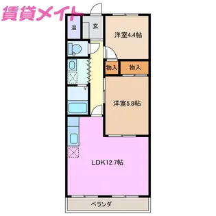 MKタウン福島【4階】の間取り
