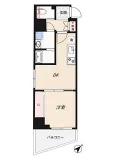 1DKの間取り画像