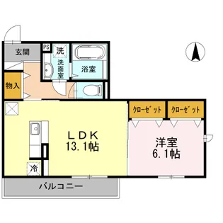 サニーコート【1階】の間取り