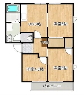 ベルジュールA【1階】の間取り