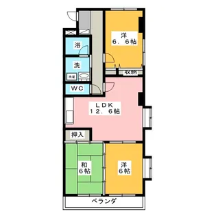 コーポモリタIII【5階】の間取り