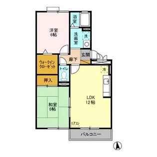ヒルサイドテラス久保台C【2階】の間取り