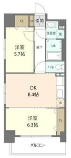 神奈川県横浜市港北区新横浜1【マンション】の間取り