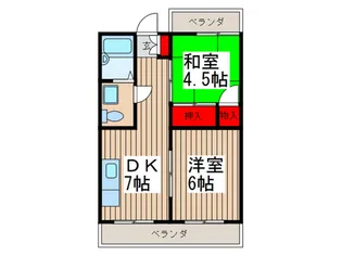 東国分マンション【2階】の間取り