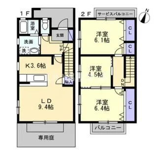 Musea八幡Bの間取り