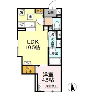 セレスティア青井II【1階】の間取り