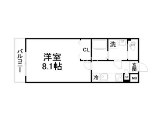 アンシェンヌ紫竹【3階】の間取り