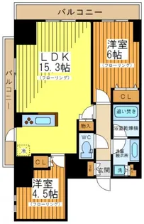 レジディア都立大【6階】の間取り