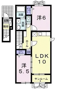 ハイマート・シュロスC【2階】の間取り