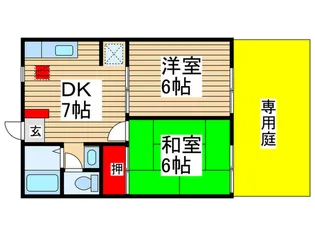 パルコ-トサウスワン【1階】の間取り