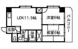 ドリームコートS【6階】の間取り