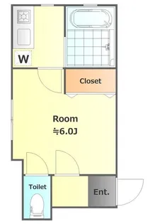 タウンハウス東中野【1階】の間取り
