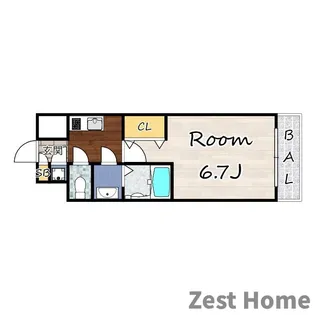 ブランTAT尼崎七松町I【6階】の間取り