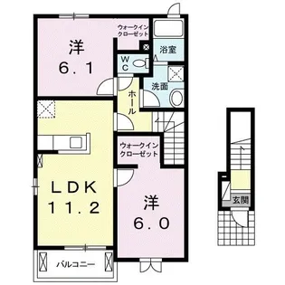ジェルメ・エストII【2階】の間取り