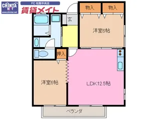 シャルムコトー【1階】の間取り