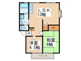 サンビレッジ東C【2階】の間取り