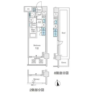 エムレジデンス中野坂上【7階】の間取り