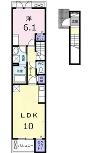オラ長田町B【2階】の間取り