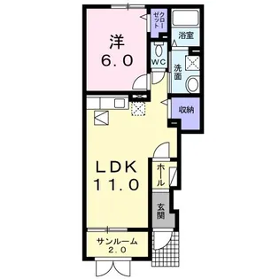 キューブ【1階】の間取り