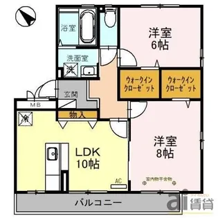 リビングタウン鍵山【2階】の間取り
