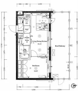 AXAS南蒲田アジールコート【4階】の間取り