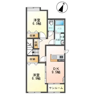 アドヴァンス【2階】の間取り