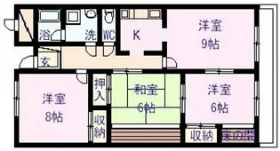 アメニティー伊島【4階】の間取り