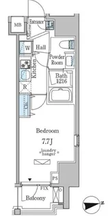 ミリアレジデンス新宿御苑【5階】の間取り