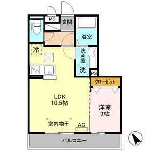 プライム パークス【1階】の間取り